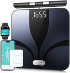 Posture Scale for Body Weight and Fat Percentage, 8 Electrodes Larger Platform Digital Scale for BMI 28 Body Composition Measurement, Bathroom Smart Scales with LED Display FSA or HSA Eligible