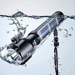 VUNEXO Aluminum 7 Mode Rechargeable Solar LED Torch Light High Power Long Distance with LED Torch Flashlight Use for Car Emergency Tool with Window Breaker, Magnet, Cutter, Compass
