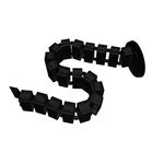 FLEXISPOT Deluxe Cable Spine 128 cm Cable Management Sleeves Wires Cable Tidy Organizer for Standing Desk Office desks Height Adjustable Desk (black)