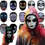 JDBMAOYE Led Mask With App Control,Lighted Up Mask With Gesture Sensing,Led Halloween Mask For Halloween Costume,Masquerade,Cosplay Party