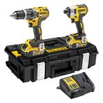 DeWalt DEWPDCK266P2 18 V 2 x 5.0 A Li-Ion XR Brushless Hammer Drill - Yellow (Pack of 2)