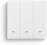 Smart Wi-Fi Touch Sensor Light Switch,3 Gang Wireless Wall Light Switch,Compatible with Tuya App,Smart Life App,Google Home,Remote Control Timer Function