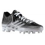 adidas Men's Crazyquick Low Football Cleats (12.5, Black/Running White/Running White)