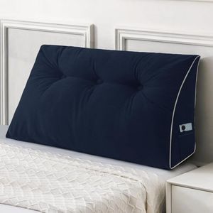 Sasttie Headboard Pillow Twin/Twin XL, Wedge Pillow Headboard, Navy