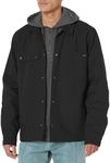 Volcom Men's Larkin Overshirt Button Jacket, Black