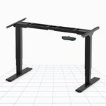 FLEXISPOT E5 Standing Desk Dual Motors 160KG Load Capacity Sit Stand Desk Height Adjustable Desk Stand Up Desk Electric Standing Desk with Blue-Ray Memory Keyboard Desk Frame(Black Frame Only)