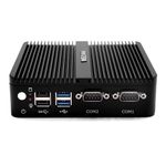 Mini Industrial PC, Windows 10 Pro 8GB DDR4 RAM 256GB SSD, Quad-Core Celeron J4125, 4K HD Mini Desktop Computer, Micro PC HDMI/VGA/Gigabit Ethernet/Dual Band Wi-Fi/BT 4.0/RS232 Com Port/VESA
