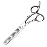 AOLANDUO Barber Scissors-Extremely Sharp-Offset Design Using VG10 Stainless Steel for Barbers & Salon Stylists-Smooth Motion Fine Craftsmanship Barber Scissors (Thinning & Blending)