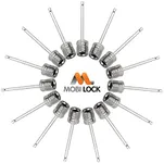 Ball Pump Inflation Needle (Pack of 15) - Stainless Steel Air Pump Needles - Ideal for Blowing Up Football, Basketball, Volleyball, and All Other Sports Balls - by Mobi Lock