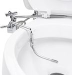 Brondell SMB-15 Side Mounted Manual Bidet Attachment for Toilet Seats with Adjustable Sprayer and Water Pressure, Thin Profile, Chrome