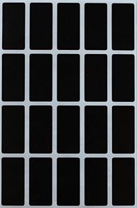 Royal Green Pegatinas Rectangulares de Color Negro Etiquetas de 40mm x 19mm Paquete de 300