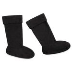 CityComfort Boot Liner for Women and Teenagers - Warm Fleece Wellie Socks Size 3-8 Cosy Thermal Boot (Black, 7/8 UK)