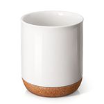 DOWAN Kitchen Utensil Holder, 7.2 Inches Extra Large Stable Utensil Crock, Thicken Recycled Cork Mat, Classic Design Utensil Caddy, Countertop Utensil Organizer for Housewarming, Wedding Gift