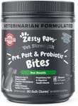 Zesty Paws Probiotics for Dogs - Digestive Enzymes for Gut Flora, Digestive Health, Diarrhea & Bowel Support - Clinically Studied DE111 - Dog Supplement Soft Chew for Pet Immune System - VS, 90 Count