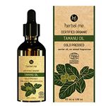 HM Herbal Me Certified Organic Tamanu Oil | Face & Body Moisturizer | Cold Pressed Oil For Skin & Hair_50 ml