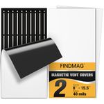 FINDMAG Magnetic Vent Covers, 2 Pack 8" x 15.5" Strong Vent Covers for Floor, Wall, and Ceiling Registers, Home HVAC and AC Vents, Ideal for Metal Registers