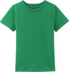 MOMBEBE COSLAND Boys Green Shirts Kids Short Sleeve Cotton T-Shirts, Green, X-Small