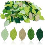 200Pcs Artificial Silk Green Leaves, Mixed Artificial Leaves Faux Silk Rose Green Leaves Fake Single Leaf Green Craft Leaves Floral Leaves Artificial Rose Leaves for for DIY Garland Party Decoration