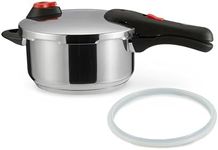 Amazon Basics Stainless Steel Pressure Cooker, 4 Litre, Silver