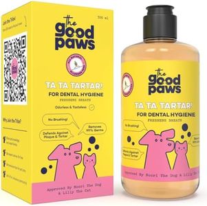 The Good Paws Ta Ta Tartar Dental Care For Dogs And Cats|Oral Care Water Additive With Digestive Enzymes|Controls Plaque & Tartar|Freshens Breath|No Brushing|Odorless|Tasteless - 300 Ml