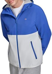 Champion Men's Performance Windbreaker Rain Jacket with Hood, Surf The Web Combo