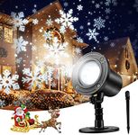 MNOMNN Christmas Snowflake Projector Lights, Rotating LED Snowfall Projector Lights, Outdoor Waterproof Decorative Landscape Lights for Xmas Party, Wedding, Halloween, Window, Garden, Patio