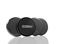 Super Sliders 3 1/2" Round Reusable Furniture Sliders for Carpet - Effortless Moving and Surface Protection, Black (4 Pack)