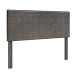 Sauder Harvey Park Headboard, L: 65.75" x W: 3.54" x H: 47.64", Dark Grey Fabric