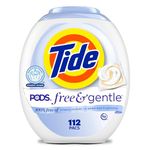 Tide PODS Free & Gentle Laundry Detergent Soap Pacs, 112 Count