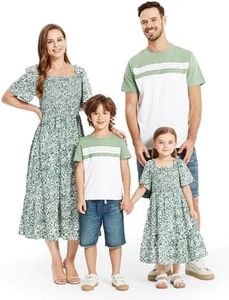 PATPAT Family Matching Outfits Matching Family Shirts Casual Short Sleeve Round Neck Colorblock T Shirt Father Son Matching Shirts Beach Vacation Sage Green Shirts for Toddler Boy 2t