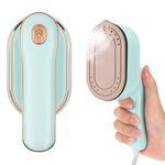 Mini Steam Iron for Clothes,Biupky Travel Steamer for Clothes,180° Rotating Portable Steamer Travel Iron,Micro Steam Iron Mini Handheld Steamer for Home Travel College (Light Blue)