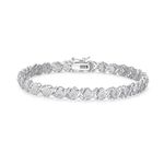 Sterling Silver Diamond "X" Bracelet (1/10 cttw, J Color, I3 Clarity)