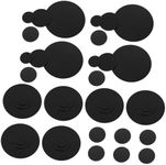 ERINGOGO 40pcs Round Model Base Mini Doll Plate Acrylic Circular Base Acrylic Miniature Bases Round Miniature Bases Black Dolls Base Mini Dolls Miniature Bases Acrylic Round Base Figure