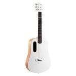 BLUE LAVA Original 36 Inch Acoustic Travel Guitar with Lite Bag (Acoustic-White)