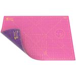 ANSIO Craft Cutting Mat Self Healing A1 Double Sided 5 Layers - Quilting, Sewing, Scrapbooking, Fabric & Papercraft - Imperial/Metric 34 Inch x 22.5 Inch / 89cm x 59cm - Super Pink/Royal Purple