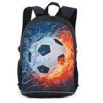 School Backpack Unisex Classic Preschool Backpack for Boys and Girls (Burning Football 2)