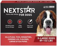 NEXTSTAR Flea and Tick Prevention for Dogs, Repellent, and Control, Fast Acting Waterproof Topical Drops for Extra-Large Dogs, 6 Monthly Doses