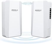 SODOLA WiFi Bridge 300Mbps, 2.4G Outdoor CPE Point to Point 1KM Long Range Access with 12DBi High Gain Antenna,2 RJ45 LAN Ethernet Port,24V PoE Power, IP65 Waterproof Wireless Bridge 2 Packs