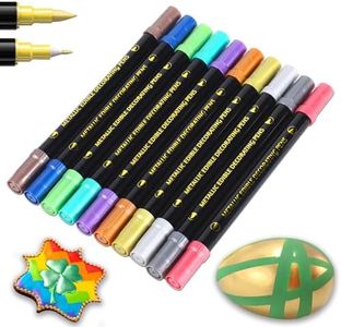 EDIBLE METALLIC MARKERS, 10PCS UPGRADE FOOD GRADE GOLD SHIMMERING PENS FOR COOKIE/CAKE/CUPCAKE/FONDANT/BAKING DECORATING BY PREATOC