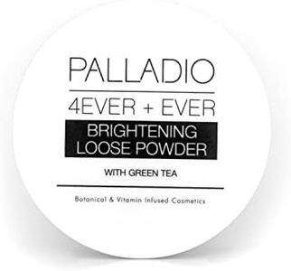 Palladio 4 Ever+Ever Mattifying Loose Setting Powder, Brighten Dark Circles, Lightens, and Creates a Look Of Luminosity, Soft, Radiant Finish All Day Wear, (Brightening Powder)