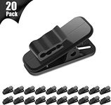 yiwoo 20PCS Earphone Wire Clip Earphone Cable Clip Earbud Wire Clip for 1.5 mm Earphone Wire to Fix Headphone Wire（black）