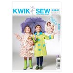 Kwik Sew K3941 Childrens and Doll Raincoats Sewing Pattern, Size XXS-XS-S-M-L and 18-Inch Doll