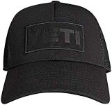 YETI Black on Black Patch Trucker H