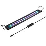 hygger Aquarium Light,Full Spectrum Fish Tank Light with LCD Monitor, 16W RGB LED Aquarium Light for Freshwater Tank with 10 Levels of Brightness,Adjustable Timer,3 Modes for 41-61cm Planted Tank