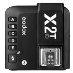 Godox X2T-C TTL Wireless Flash Trigger for Canon Bluetooth Connection Supports iOS/Android App Contoller, 1/8000s HSS, TCM Function,Relocated Control-Wheel,New AF Assist Light