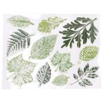 Clear Stamps DIY Account Scrapbook Transparent Green Leaf Theme Versatile Cling Seal Photo Album Card Making Art Decoration