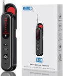 SEVENPARK Hidden Camera Detector - 2025 Portable Camera Finder, GPS Tracker Detector, RF Wireless Signal Scanner for Office, Hotels, Cars, 5 Levels Sensitivity (Black)