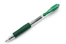 PILOT G-2 0.7mm FINE RETRACTIBLE PEN - GREEN (3 PACK)