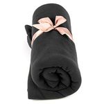 Myga RY1326 Fleece Blanket - Mutlifunctional Yoga Studio Prop Cushion and Blanket for Meditation and Yoga Practice - Relaxing Soft Cosy Blanket, Black