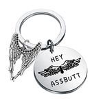 TV Show Castiel Inspired Gift Hey Assbutt Keychain TV Show Jewelry Gift for Fans (Hey Assbutt KC),1.18inch